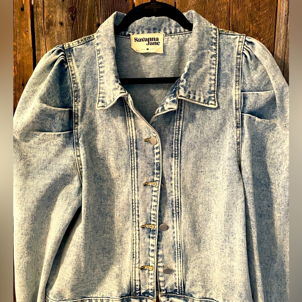 Never worn, Savanna Jane 80’s inspired Jean Jacket